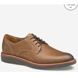NIB Johnston & Murphy Upton Plain Toe - Color: Tan Oiled Full Grain